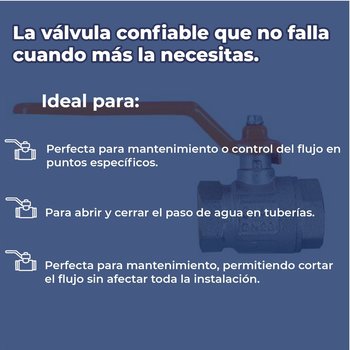 Válvula de Esfera Roscable 019 mm 3/4 Urrea