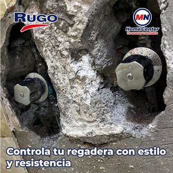 Válvula Empotrar Regadera Roscable Maneral Chapetón Cromo Rugo