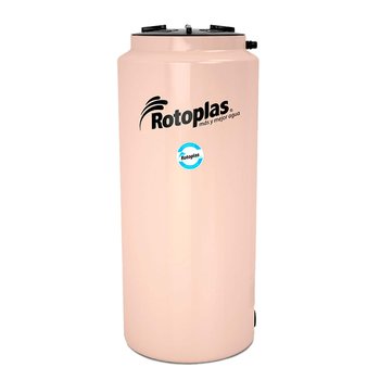 Tinaco vertical beige 500 lts c/herrajes y filtro 0.68x0.68x1.53