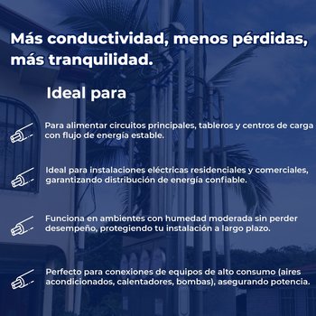 Cable de Cobre Eléctrico Negro Indiana 100 M CAL 6 THW-LS