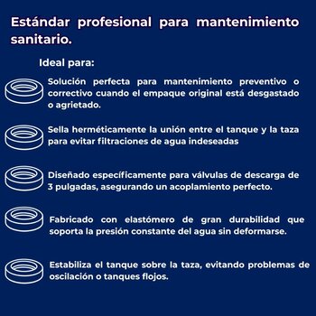 Empaque de 3" Rojo Fluidmaster Universal Para Tanque/Taza