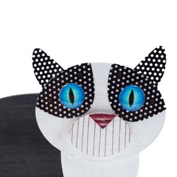 Figura decorativa mascota Tuxedo Cat 26 cm