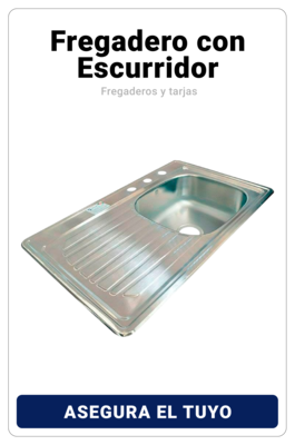 Fregadero con Escurridor Izquierdo Acero Inoxidable C-101