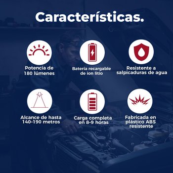 LINTERNA LED MINERO RECARGABLE 180 LM