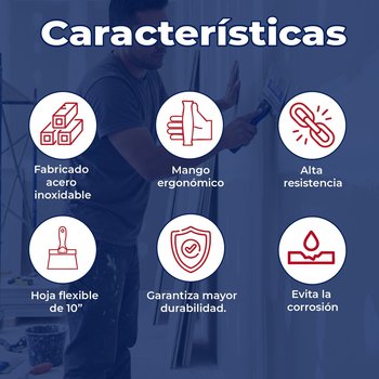 Espátula Acero Inoxidable Panel Rey 10 pulgadas