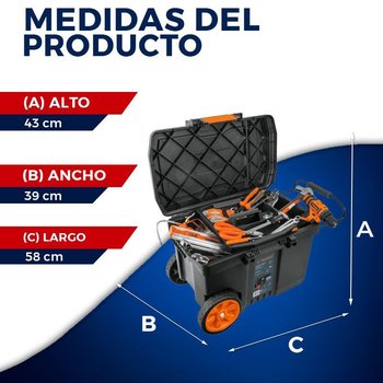 Caja Herramienta Truper 23 con Ruedas