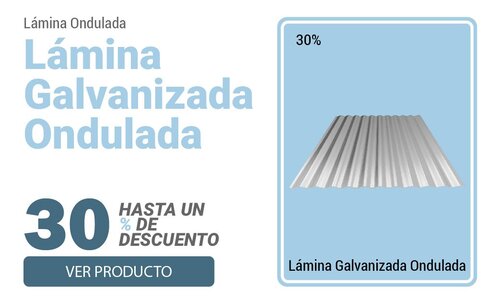 Lámina Galvanizada Ondulada Cal 28 Zintro