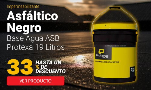 Impermeabilizante Asfáltico Negro Base Agua ASB Protexa 19 Lt