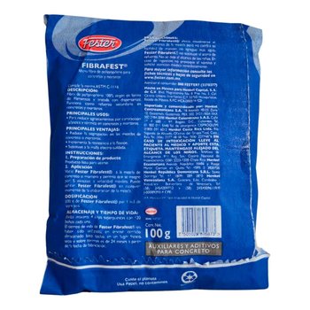 Fibra Polipropileno Concreto Fester Fibrafest 100 gr