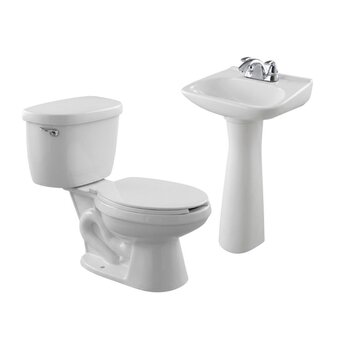 Paquete sanitario Maya color blanco con pedestal