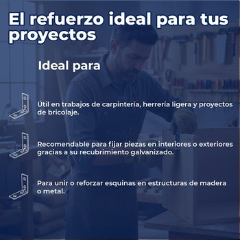 Unión Escuadra Galvanizada Handy Home 1½ x 1½ pulg