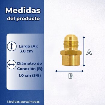 Niple Bronce Campana 10X10 MM 3/8X3/8