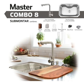 Combo equipado de tarja de acero inoxidable KUS2918A Kele