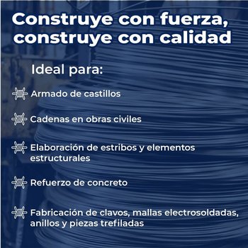 Alambrón de acero construcción 6.35MM 1/4 (precio por kilo)