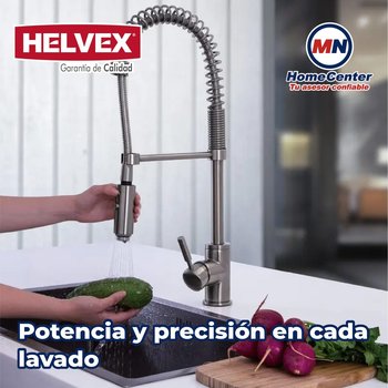 Llave Monomando para Fregadero Helvex Salida Flexible E-305