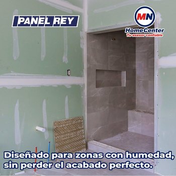 Panel Yeso Resistente a Humedad 1/2 pulg 1.22 x 2.44 m