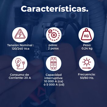 Pastilla Termomagnética Square D 2 x 20 amp
