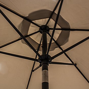 Sombrilla Jardín Con Manivela Acero Taupe