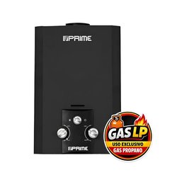 Calentador Paso 6 L Instantáneo Baja Presión Gas LP Prime Negro Calentador Paso 6 L Instantáneo Baja Presión Gas LP Prime Negro