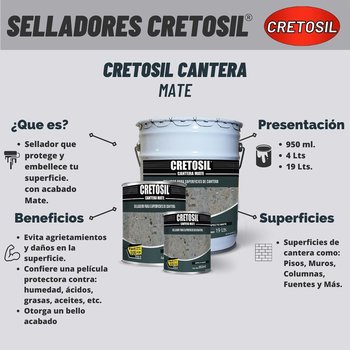 SELLADOR ACRÍLICO MATE 950 ML CRETOSIL CANTERA