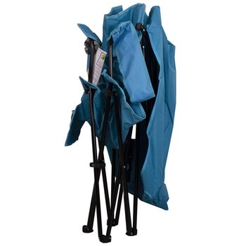 Silla plegable p/playa o camping azul con toldo y bolsa