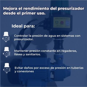 Kit Presión Para Presurizador Con Manómetro Led Altamira