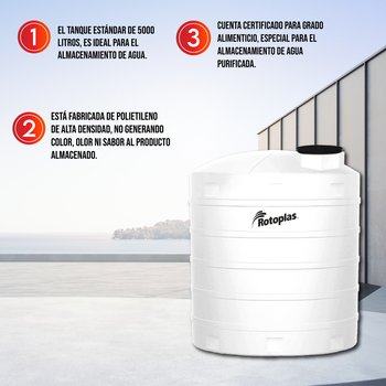 Tanque Rotoplas Blanco 5000 l Estándar