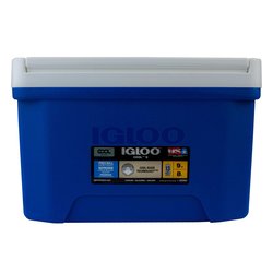 Hielera Cool 9 con asa Igloo 09 QT azul y blanco