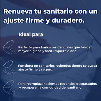 Asiento Para Taza Sanitario Bemis Redondo Blanco 75AR