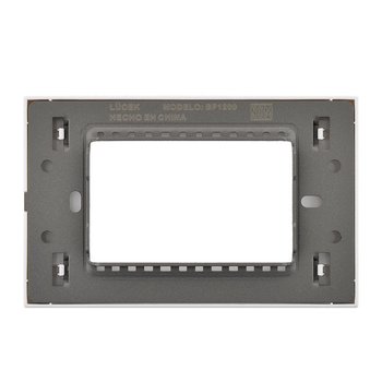 Placa Ciega Lucek Flat Plata