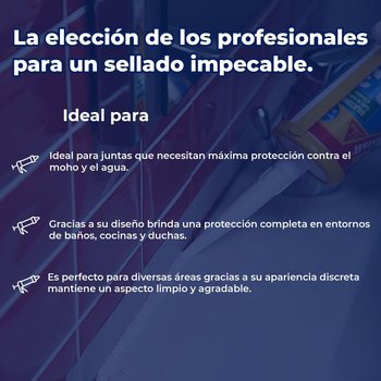 Silicón Transparente Sanisil Sika 300 mL
