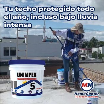 Impermeabilizante Acrílico Fibratado Unimper 5 años 3.8 l