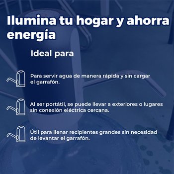 Dispensador Agua Garrafón Negro Recargable