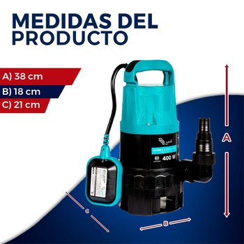 Bomba Sumergible 1HP agua limpia y turbia 127 V