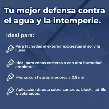 Impermeabilizante acrílico Acritón Fachadas Liso blanco 19 l