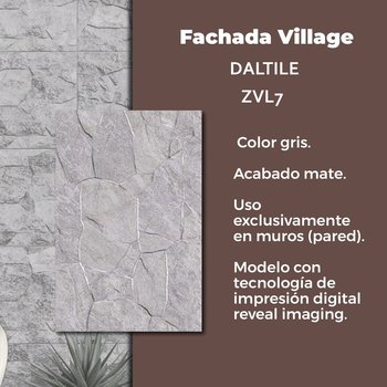 Muro Fachada Village Gris Daltile 30x45 cm
