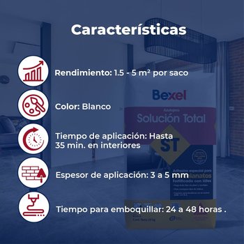 Adhesivo Solución Total Bexel Blanco 20 kg