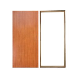 Paquete Puerta Tambor Roble 90X2.13 MT Con Marco Pino Natural