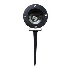 Luminario reflector 4 pulgadas negro aluminio con estaca Luminario reflector 4 pulgadas negro aluminio con estaca