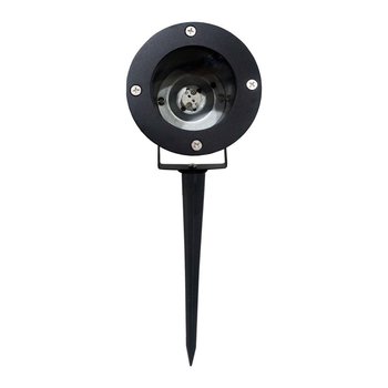 Luminario reflector 4 pulgadas negro aluminio con estaca