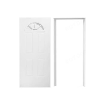 Paquete Puerta Lamina Media Luna 85X2.10 MT Con Marco Metalico