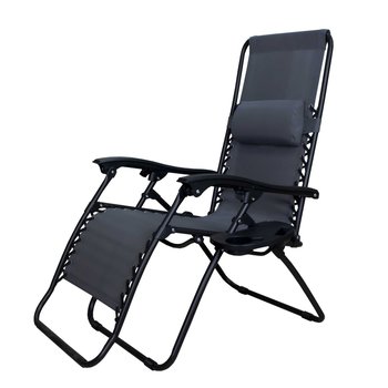 Silla gravity acero y tela gris