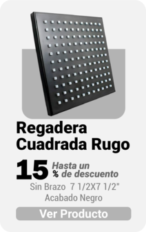 Regadera Cuadrada Rugo