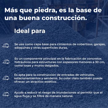 Grava Triturada 3/4 Caliza