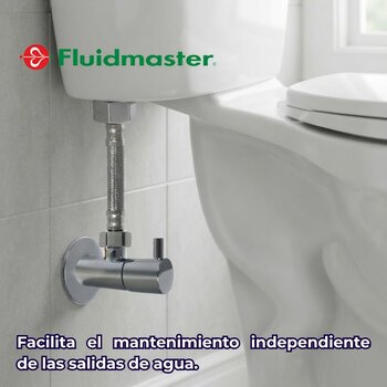 Llave de Control Angular Fluidmaster 1/4 de Vuelta 1/2 x 1/2"