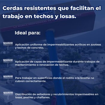 Cepillo de ixtle Impac Para Aplicación de Impermeabilizantes