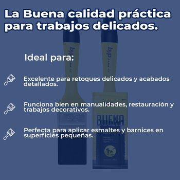 Brocha Byp de cerda natural La Buena 1½” pulgada