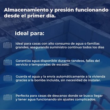 Cisterna Rotoplas Equipada 2800 L Para Almacenar Agua