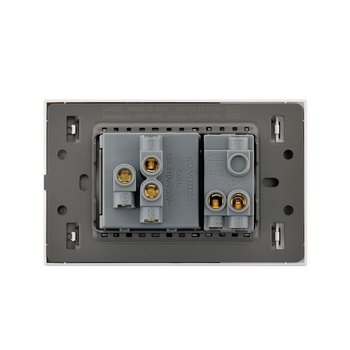 Placa 1 Apagador Sencillo 1 Contacto Lucek Flat Negro