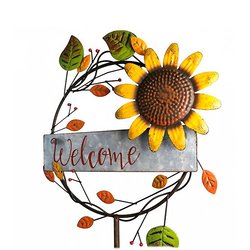 Estaca decorativa para jardín figura Girasol Welcome 1.06 M